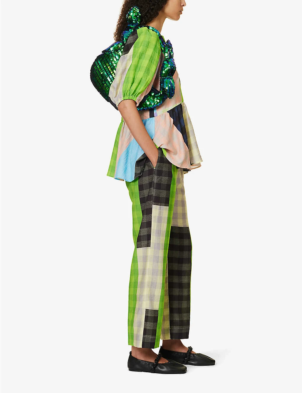 Stine Goya Debra Straight-leg Mid-rise Linen-blend Trousers - Image 2