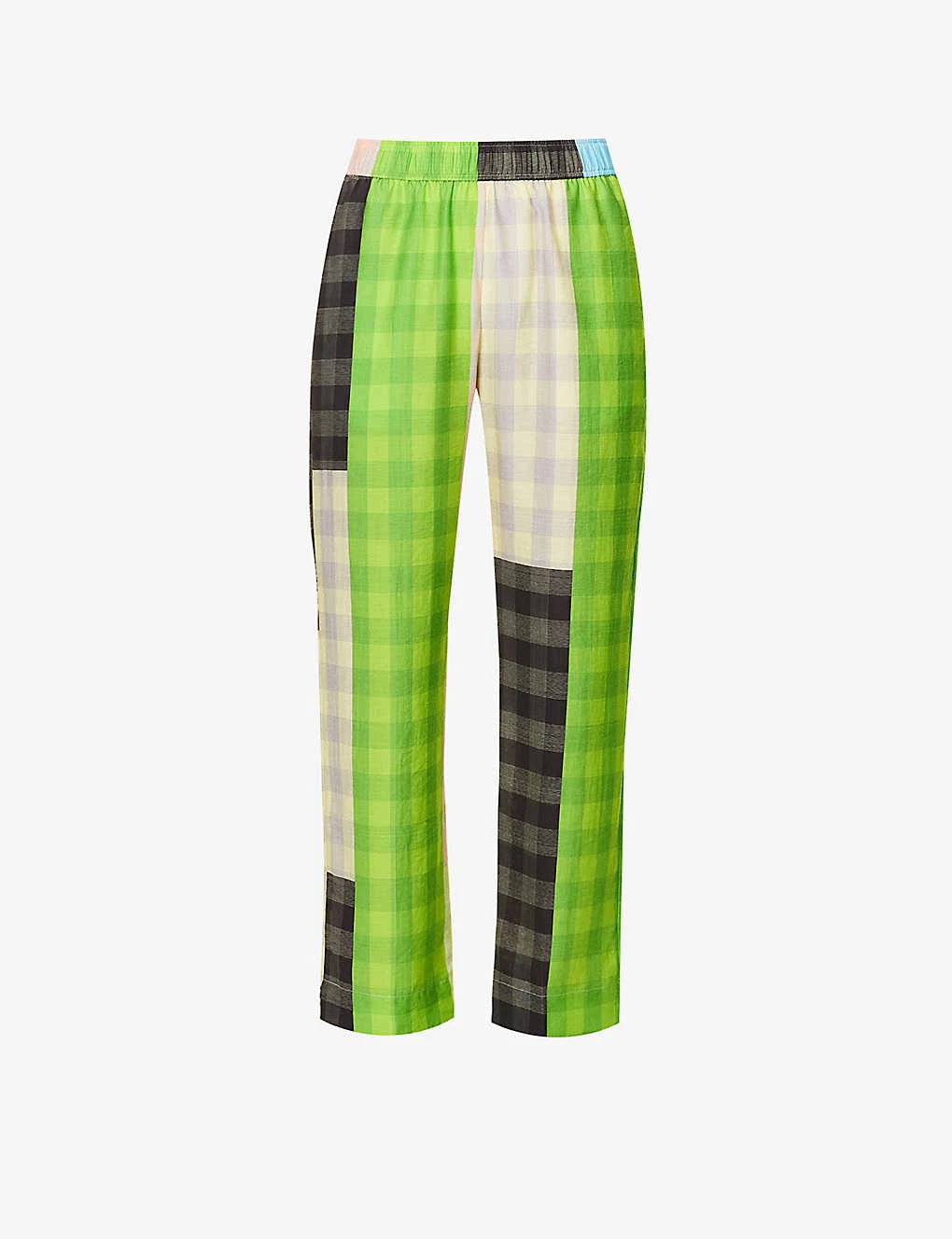 Stine Goya Debra Straight-leg Mid-rise Linen-blend Trousers