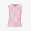 Stine Goya Noa Checked Alpaca-blend Knitted Vest