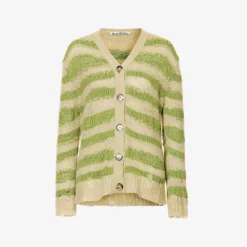 Acne Studios Koliva Distressed Striped Cardigan