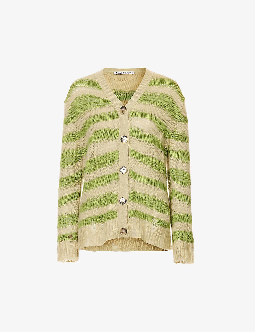 Acne Studios Koliva Distressed Striped Cardigan