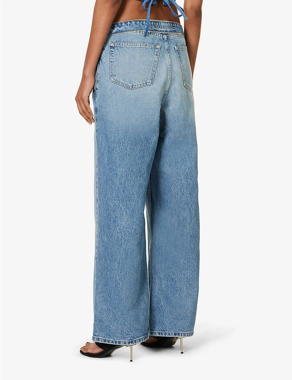 Madison Asymmetric-waistband Wide-leg High-rise Jeans - Image 4