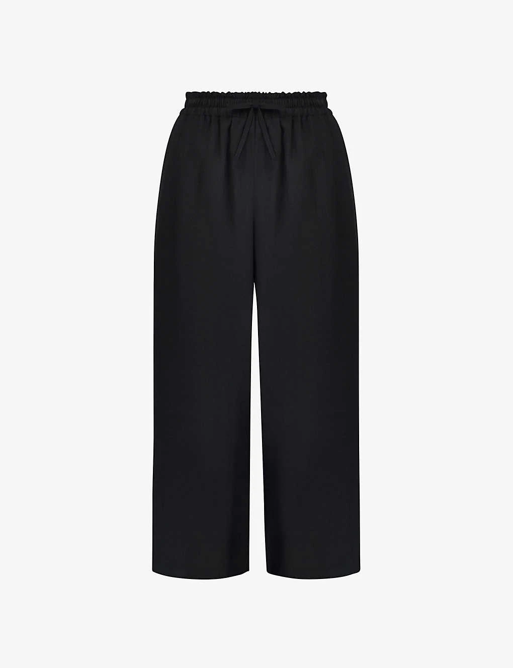 Black Pull On Culotte Trousers