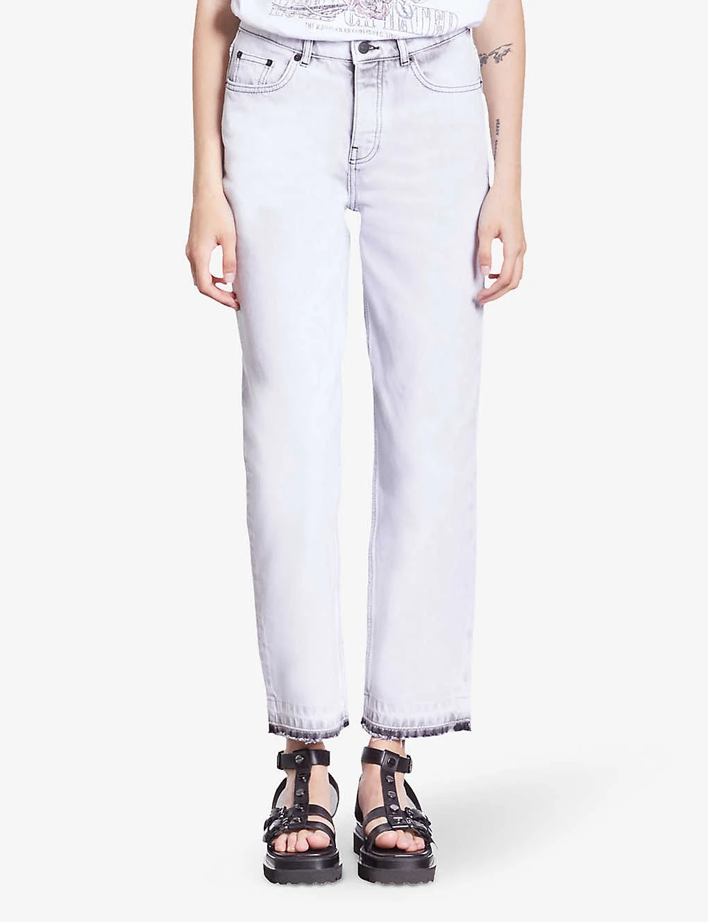 THE KOOPLES Straight-leg Mid-rise Distressed Jeans - Image 3