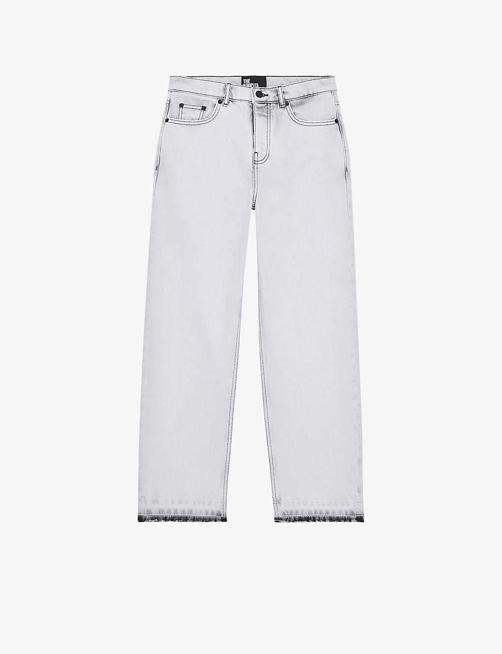 THE KOOPLES Straight-leg Mid-rise Distressed Jeans
