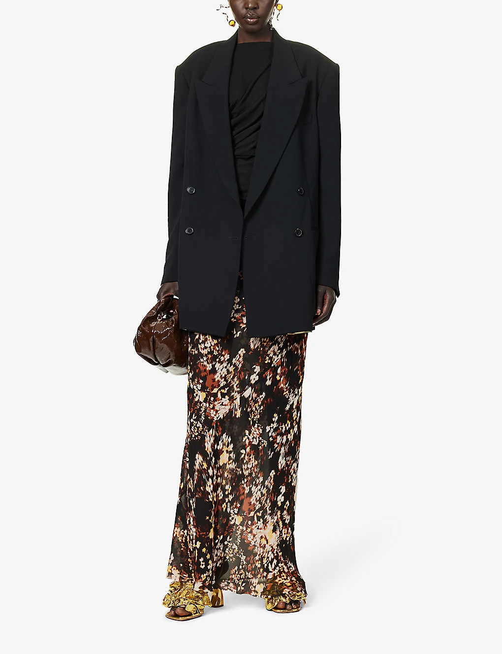 Dries Van Noten Oversized Double-breasted Woven Blazer - Image 2