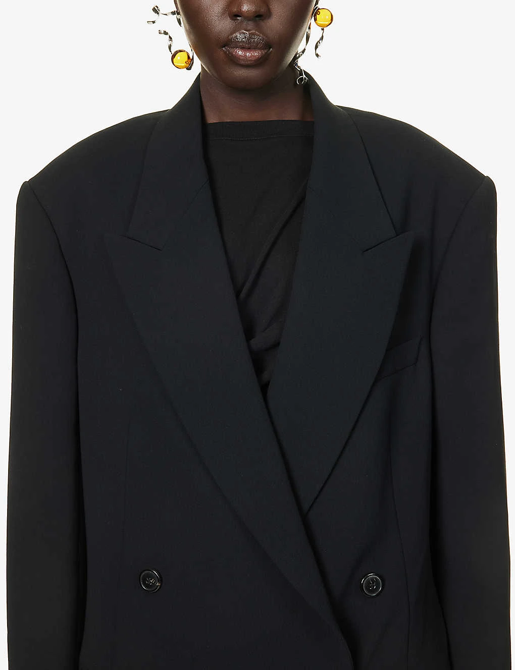Dries Van Noten Oversized Double-breasted Woven Blazer - Image 5
