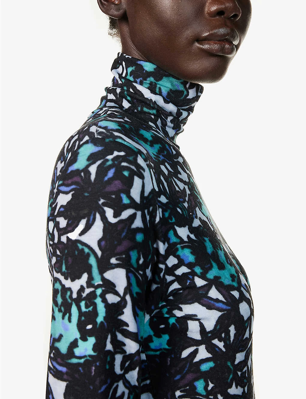 Dries Van Noten Floral-print Slim-fit Stretch-woven Top - Image 5