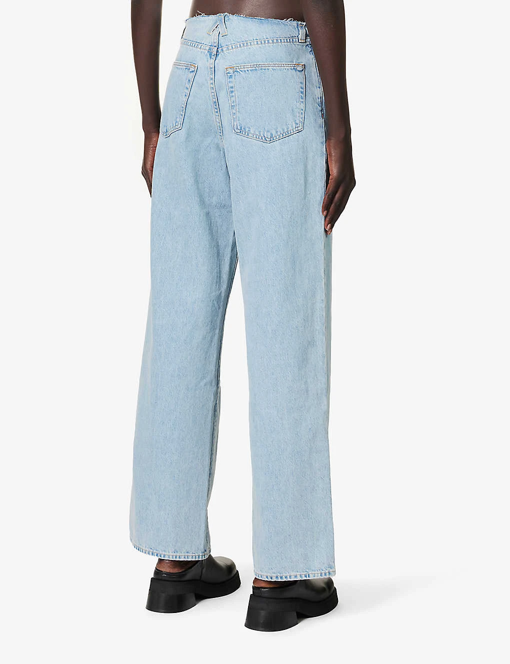 Kennedy Raw-waistband Wide-leg Mid-rise Jeans - Image 4
