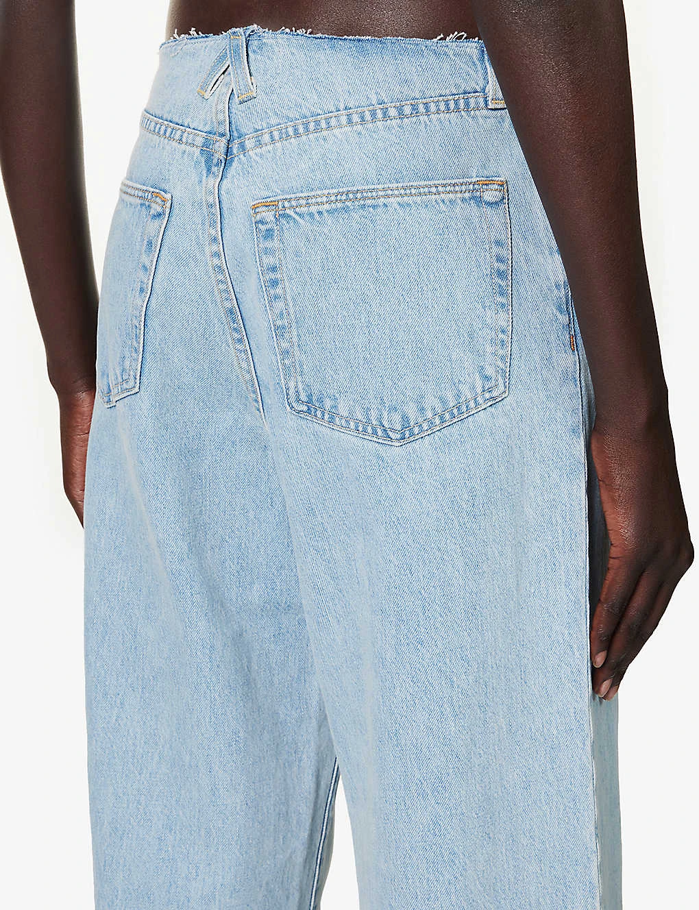 Kennedy Raw-waistband Wide-leg Mid-rise Jeans - Image 6