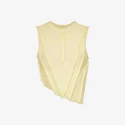 Asymmetric Sleeveless Stretch-woven Top