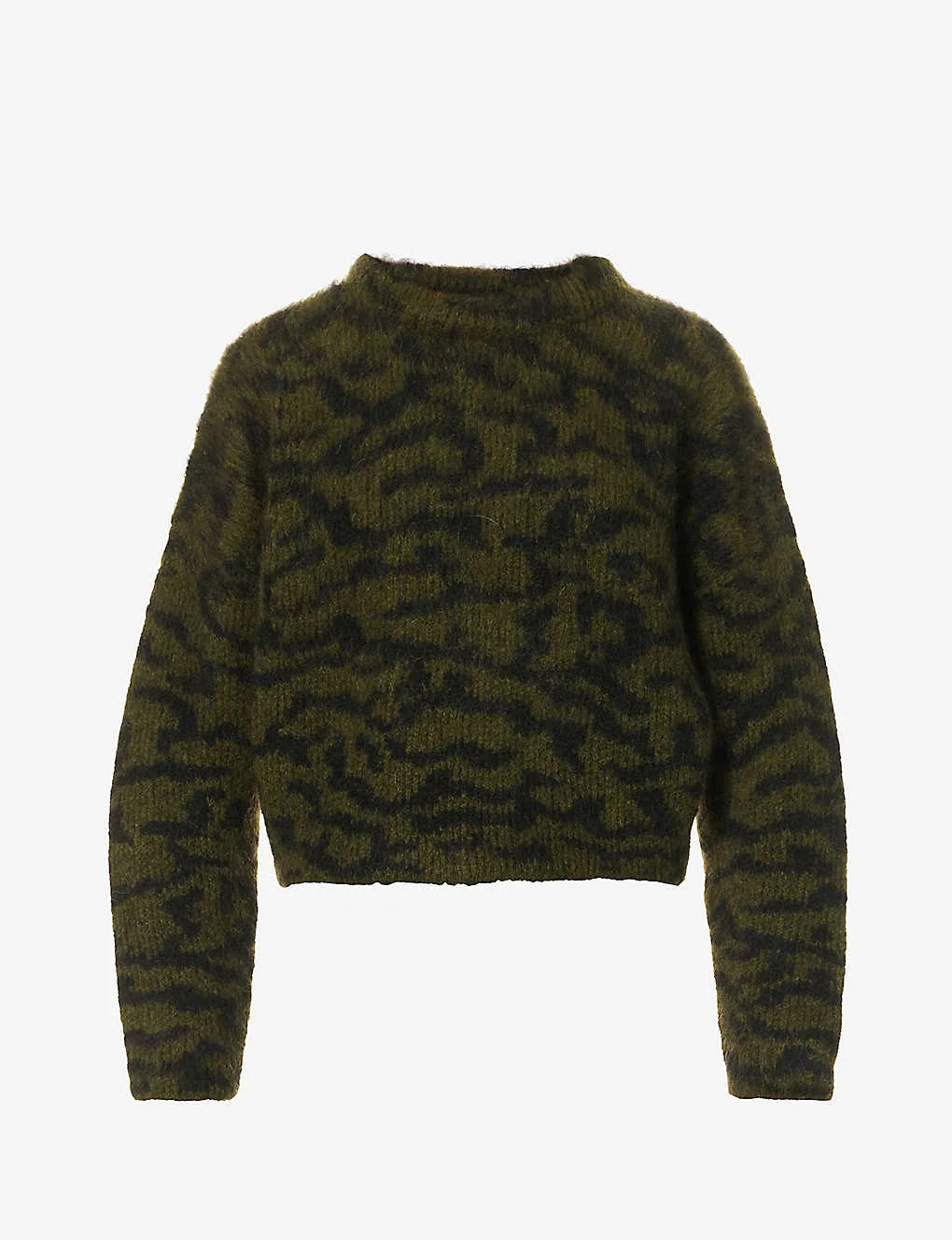 FRAME Abstract-intarsia Relaxed-fit Knitted Jumper