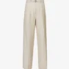 Belted Straight-leg Mid-rise Linen And Organic Cotton-blend Trousers
