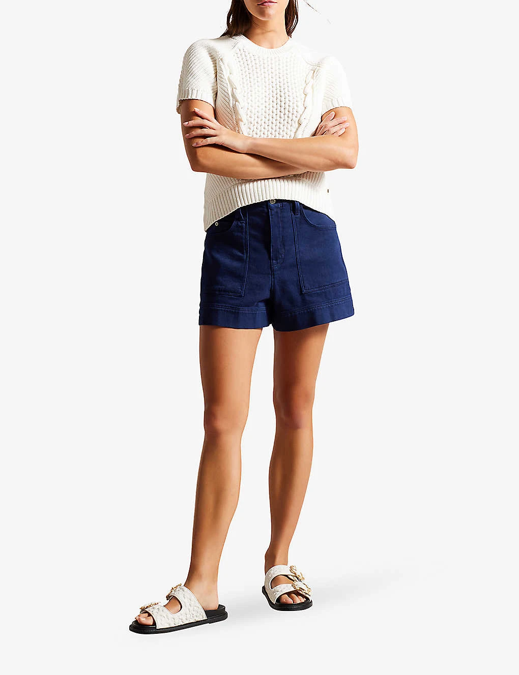 Ted Baker Leiygh Cable-knit Cotton-blend Jumper - Image 2