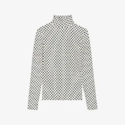 CLAUDIE PIERLOT CP Monogrammed-print Stretch-knit Jumper