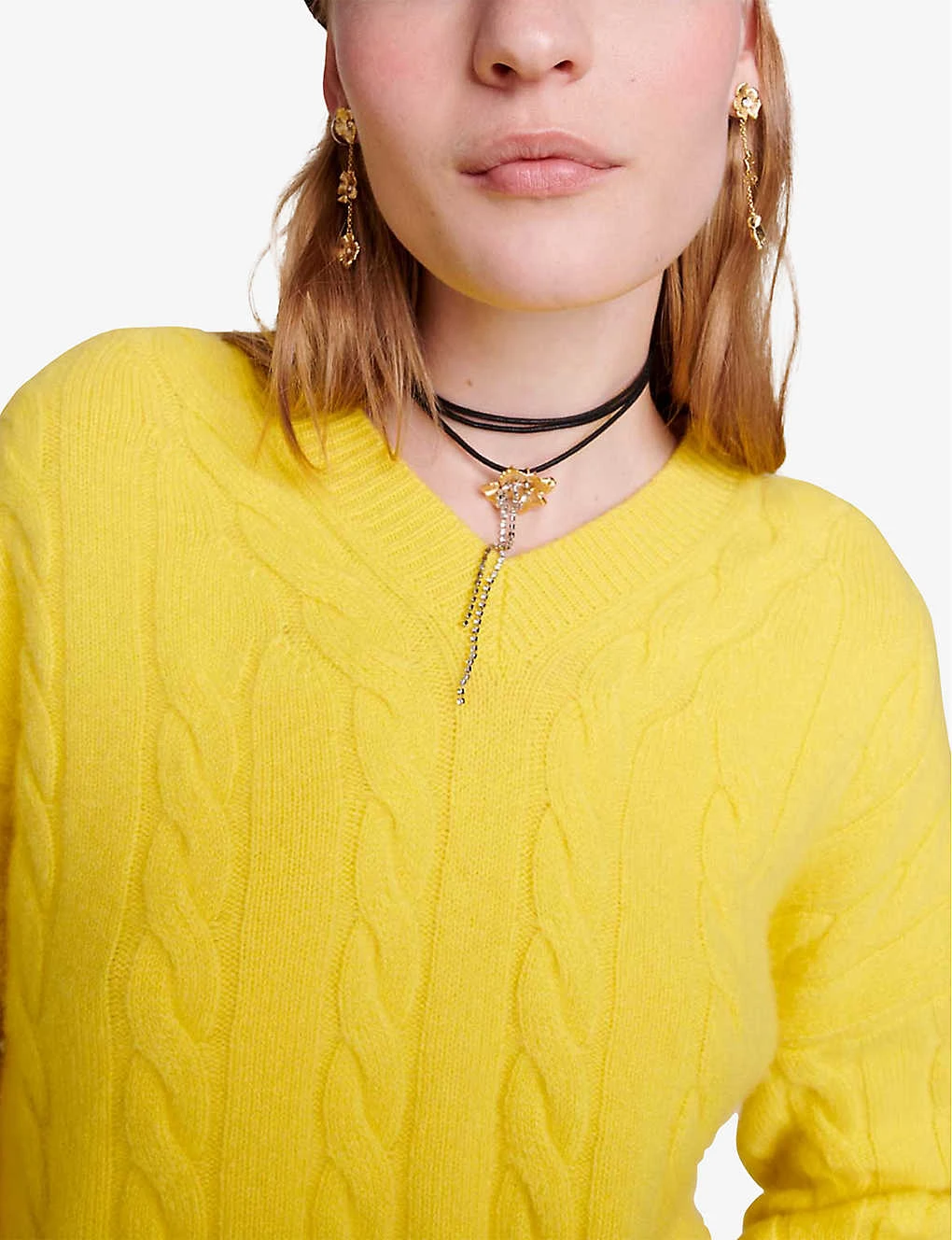 Maje Miramar Cable-knit Stretch-cashmere Jumper - Image 5