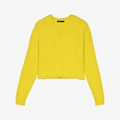 Maje Miramar Cable-knit Stretch-cashmere Jumper