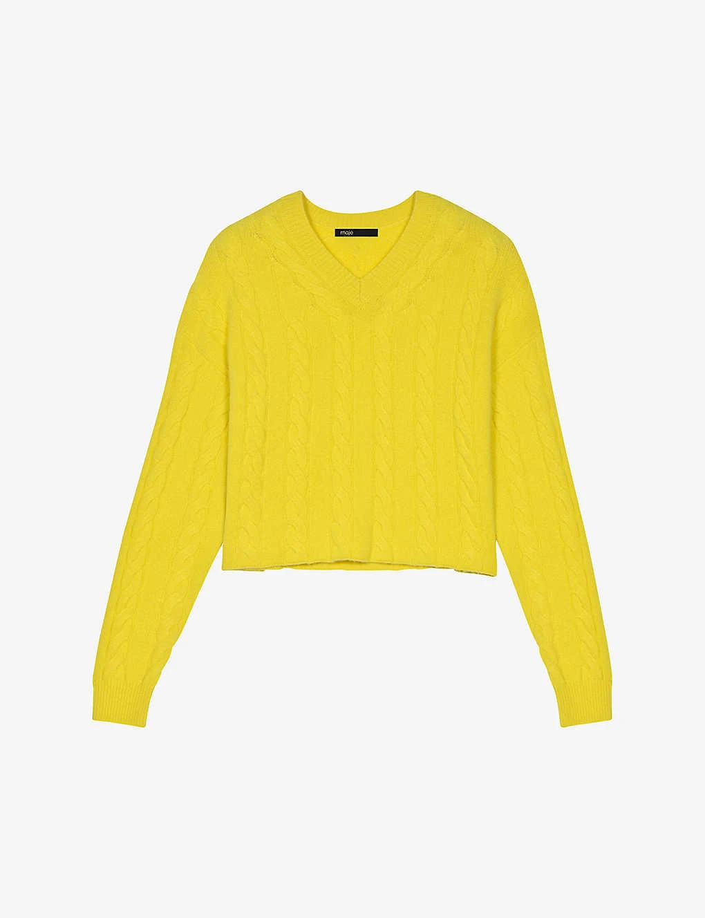 Maje Miramar Cable-knit Stretch-cashmere Jumper