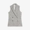 Ted Baker Bellaj Houndstooth Bouclé Cotton-blend Waistcoat