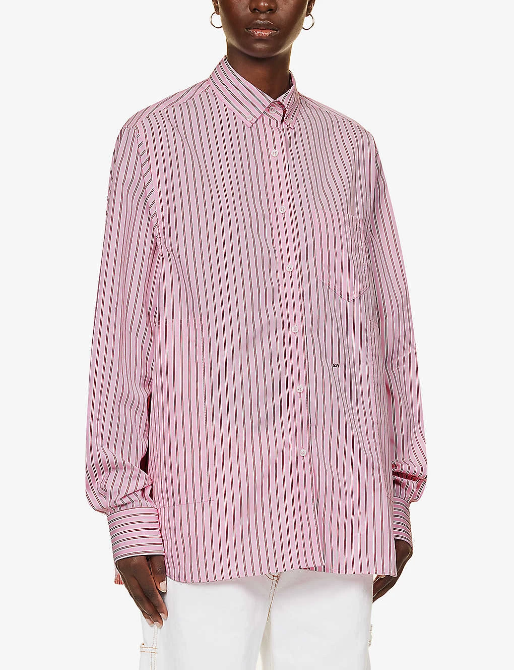 William Striped Oversized Cotton Shirt - Image 3