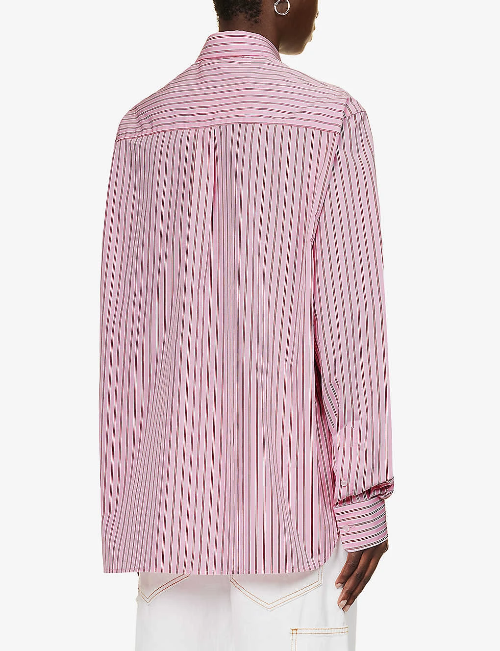 William Striped Oversized Cotton Shirt - Image 4