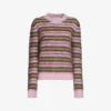 Marni Striped-pattern Ribbed-trim Wool-blend Jumper