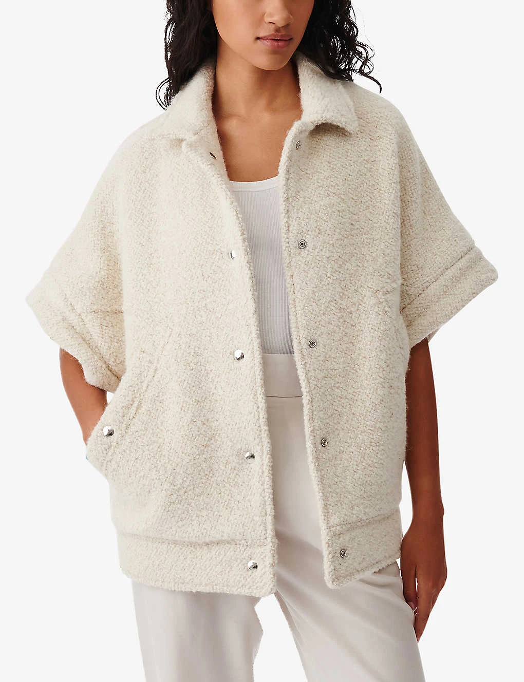 IRO Etoria Sleeveless Boucle Woven Jacket - Image 3
