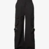 Jigsaw Wide-leg Mid-rise Cotton-blend Trousers