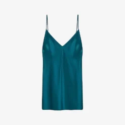 Joseph Clea V-neck Silk-satin Top