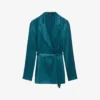 Joseph Joubert V-neck Notch-lapel Silk-satin Jacket