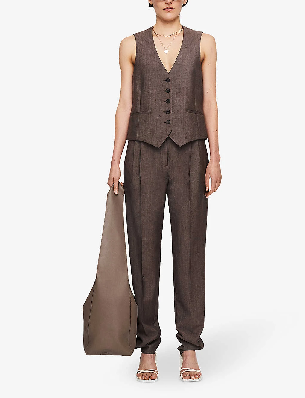 Joseph Kinglake V-neck Wool-blend Vest - Image 2