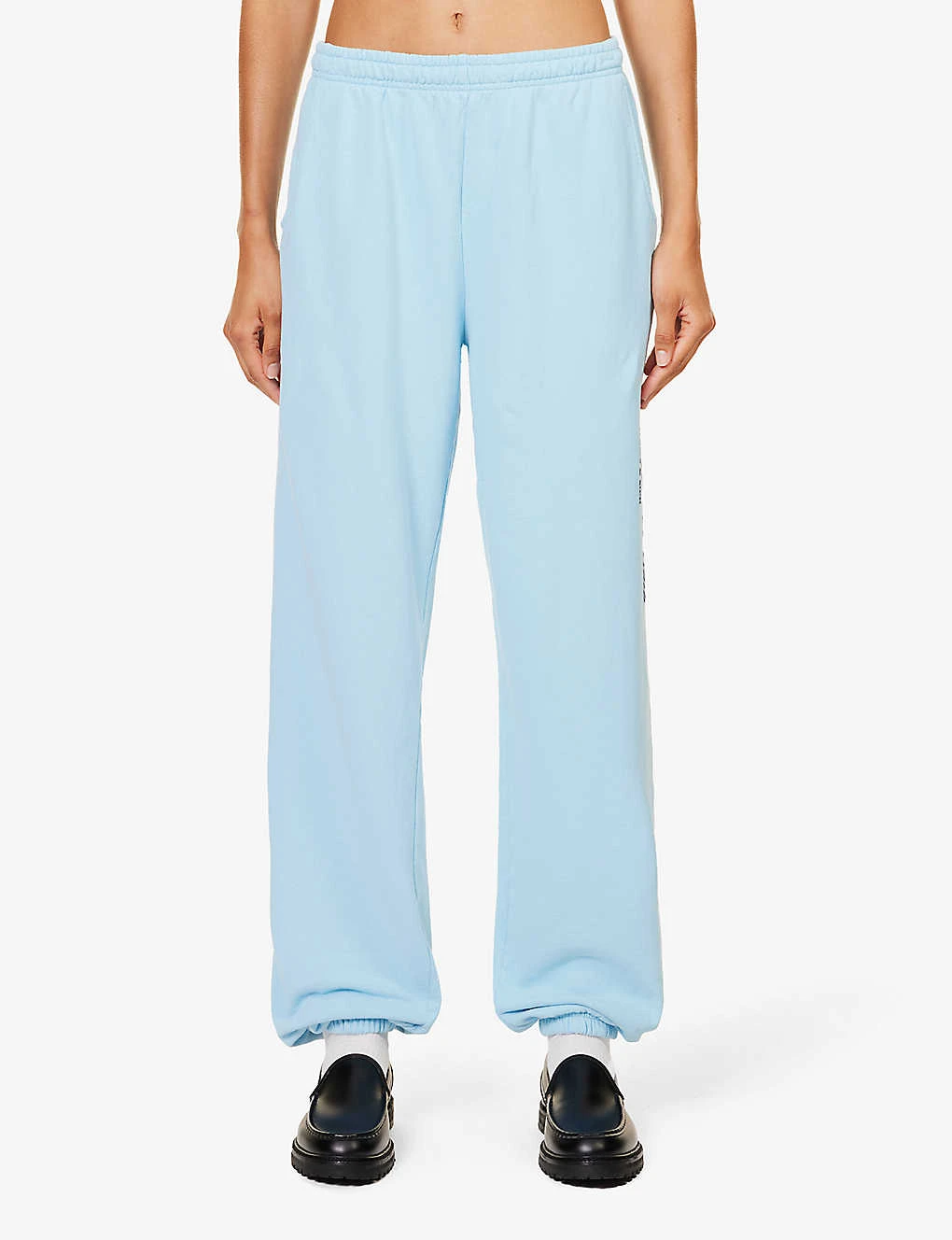 New York Health Club Logo-print High-rise Cotton-jersey Jogging Bottoms - Image 3